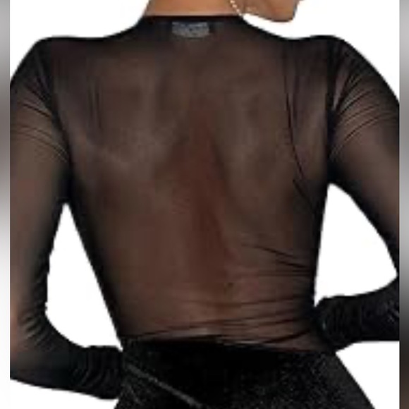 ROOM SERVICE-VELVET MESH CUT OUT DETAIL MINI DRESS - Picture 2 of 8